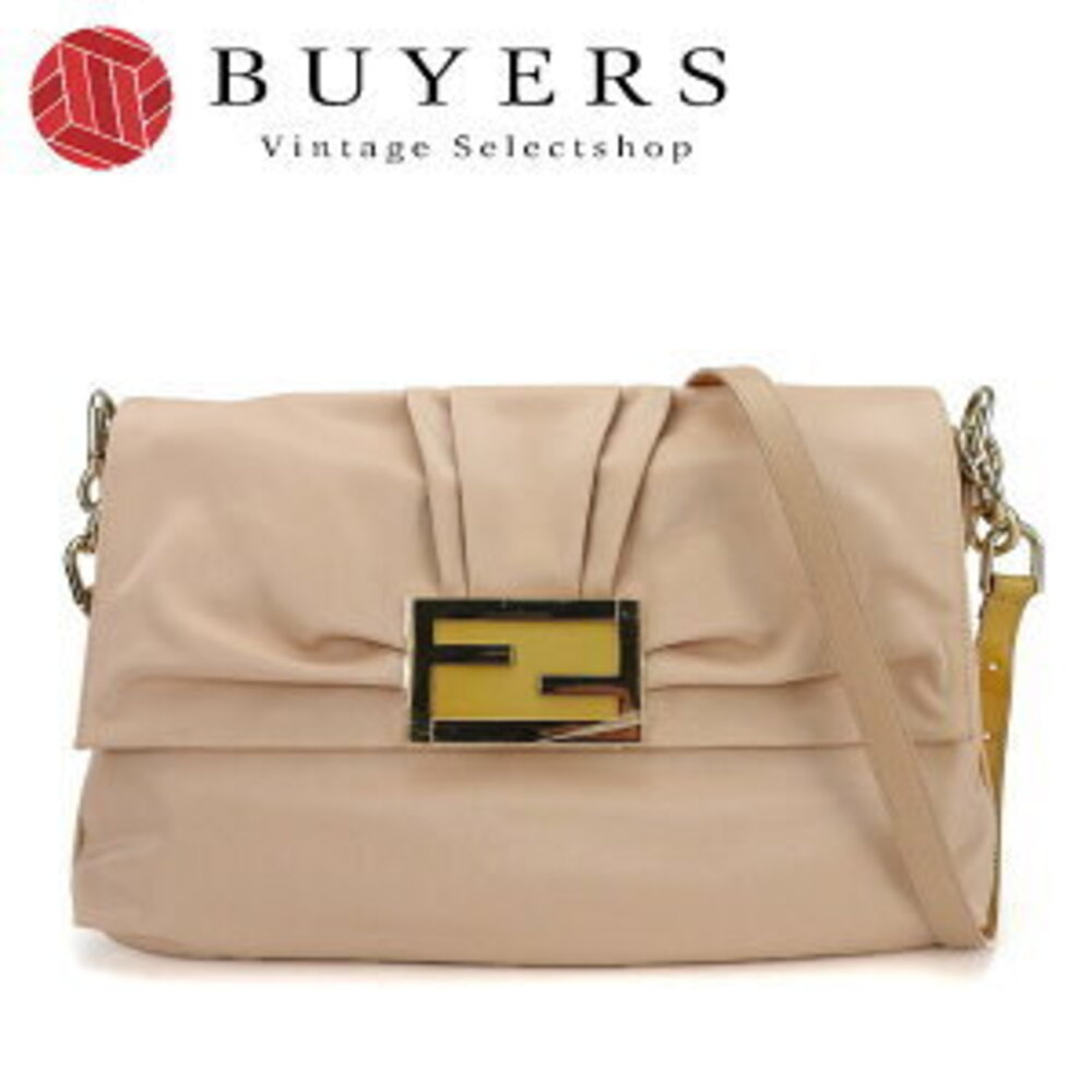 Fendi shoulder bag crossbody leather pink Beige Tan going out